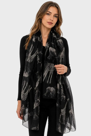 Animal Print Light Scarf