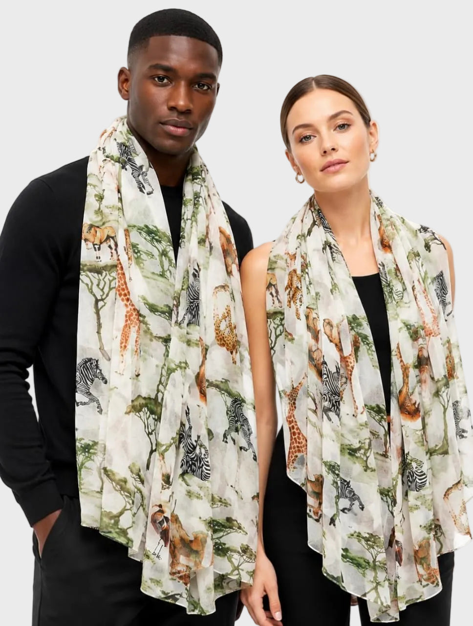 Animal Print Light Scarf