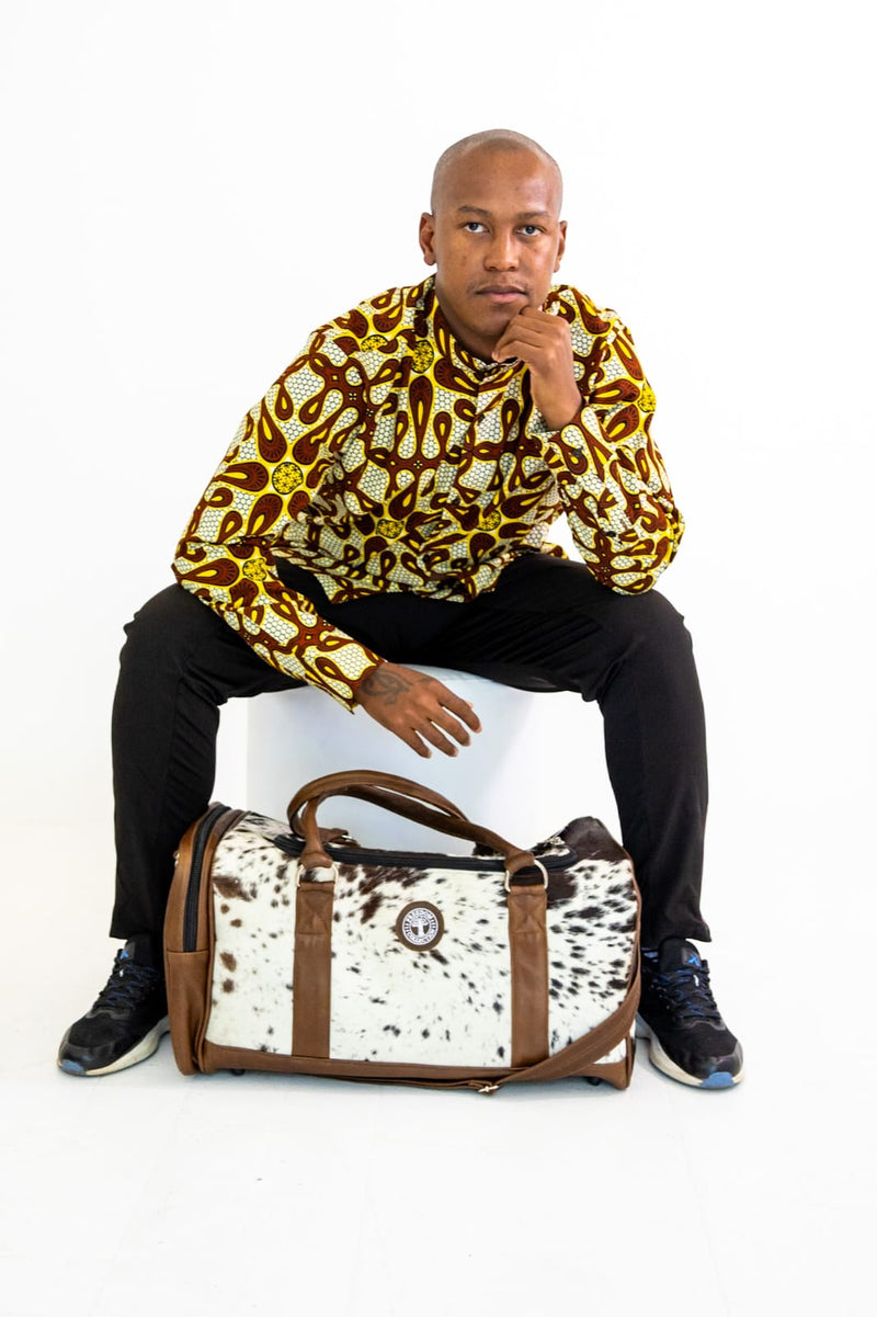 Freedom Nguni Leather Large Duffle Bag
