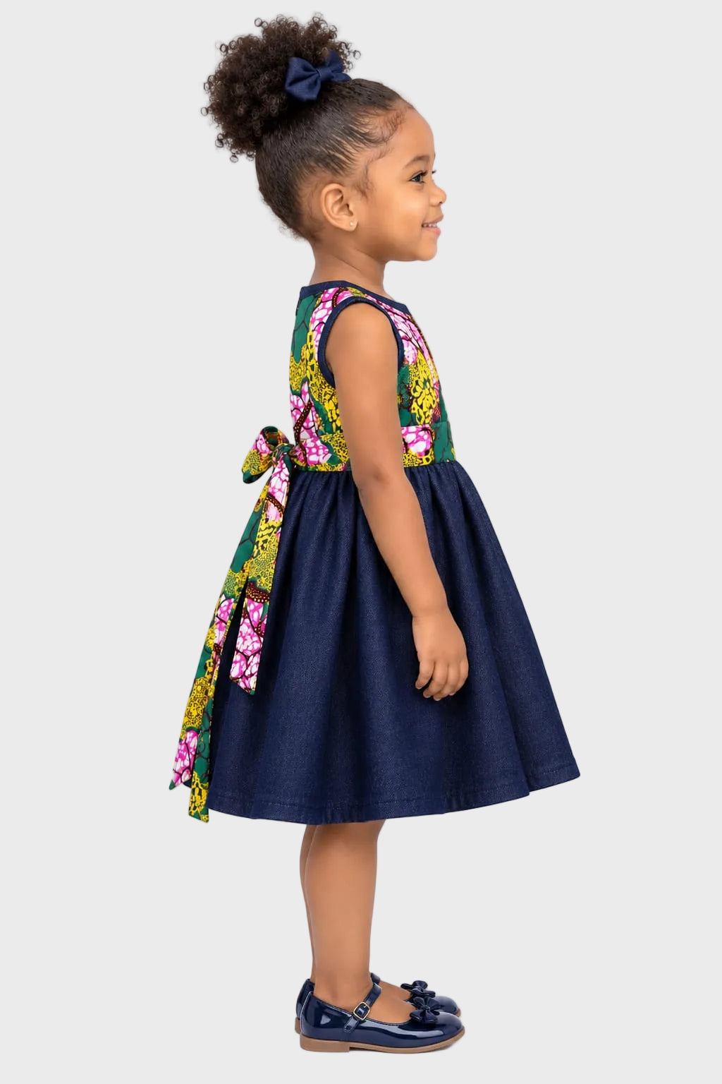 Ankara Kiddies Dress with Bow
