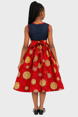 Ankara Kiddies Dress with Bow