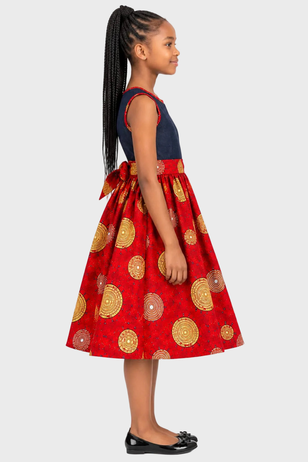 Ankara Kiddies Dress with Bow