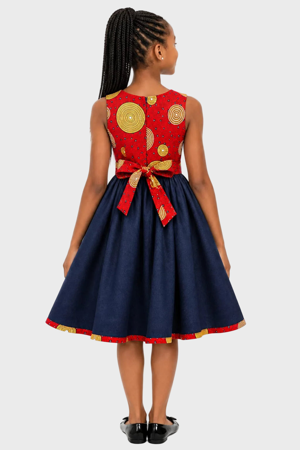 Ankara Kiddies Dress with Bow