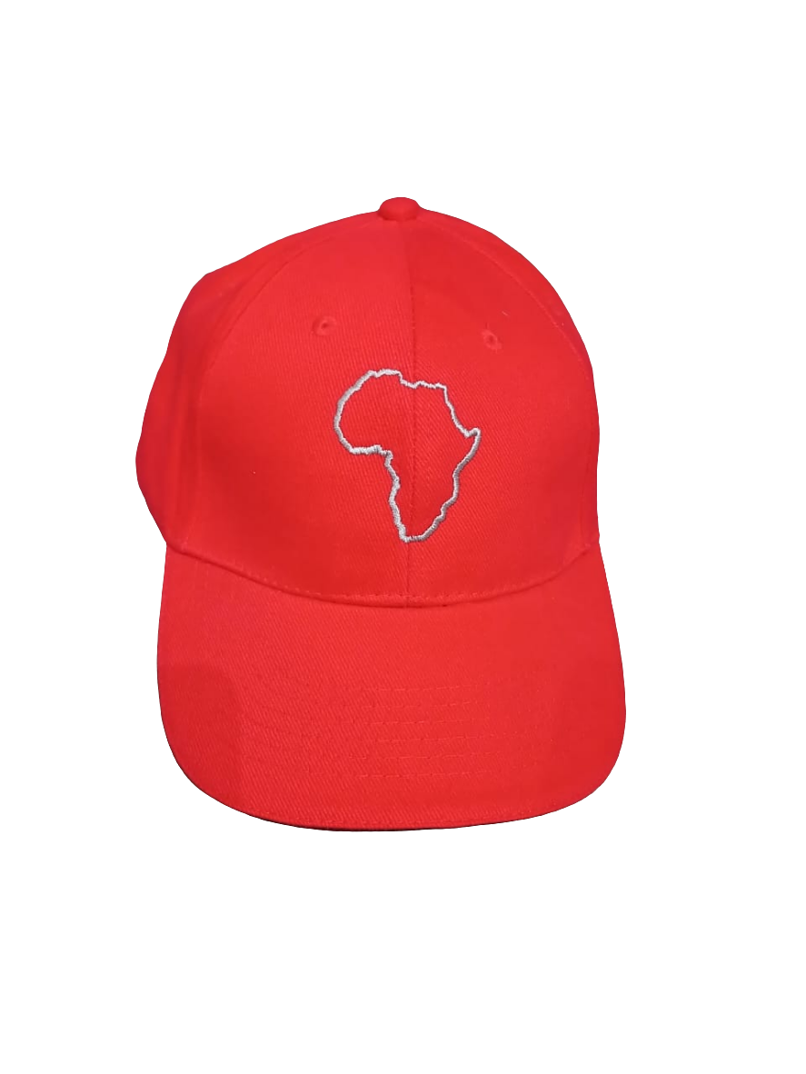 Baseball caps with Africa map