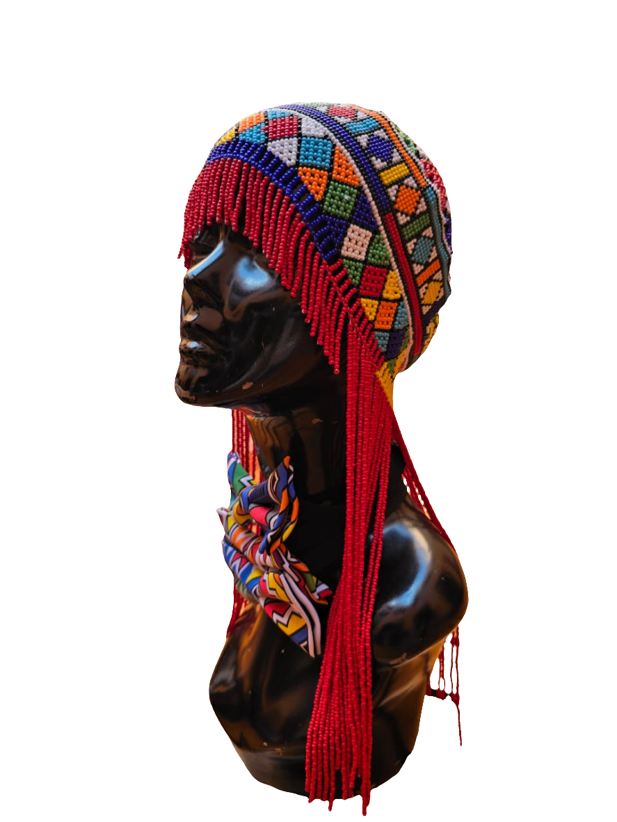 Beaded beret hat