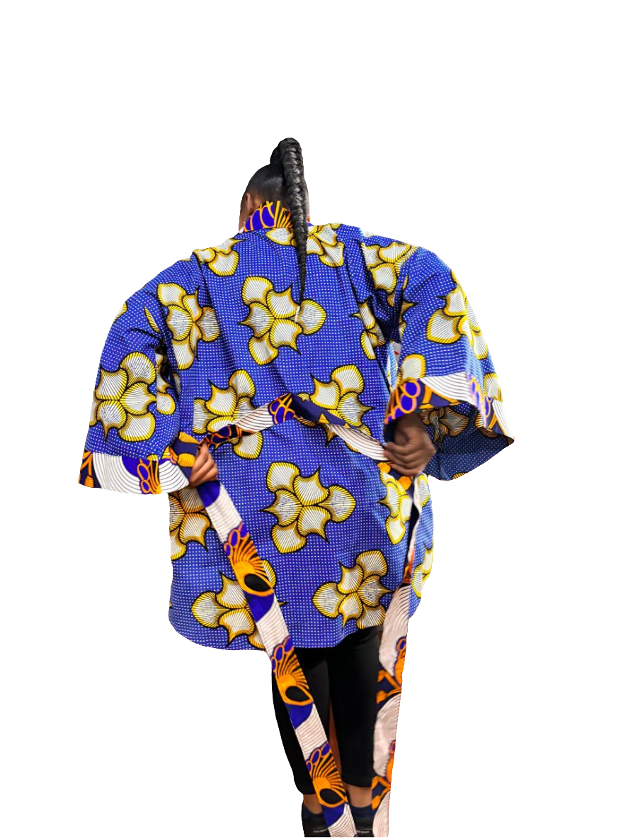 Ankara short kimono