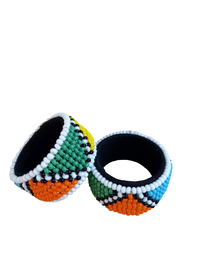 Ndebele beaded serviette holder set of 2