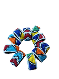 Ndebele beaded serviette holder set of 2