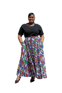 Ndebele long pleated skirts