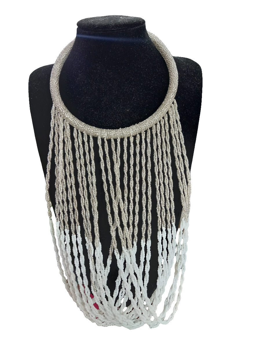 Silver/ white neckpiece