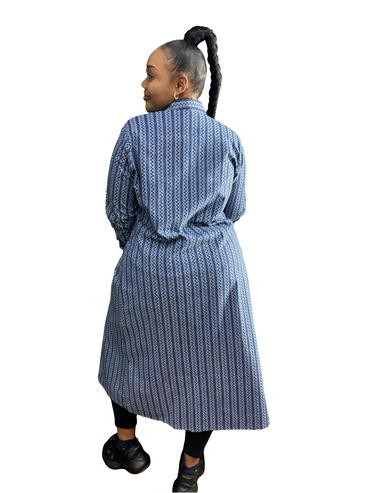 Shweshwe long shirt dress