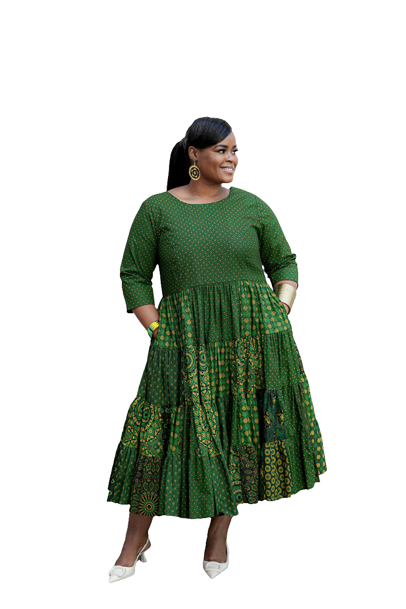 Shwe Patchwork Dress 32-38