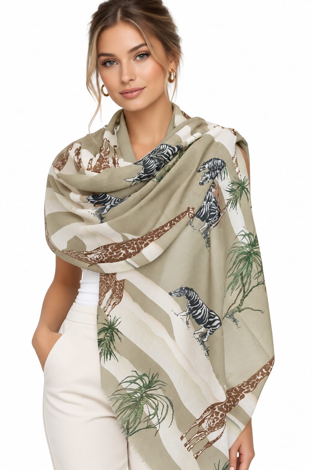 Animal Print Light Scarf