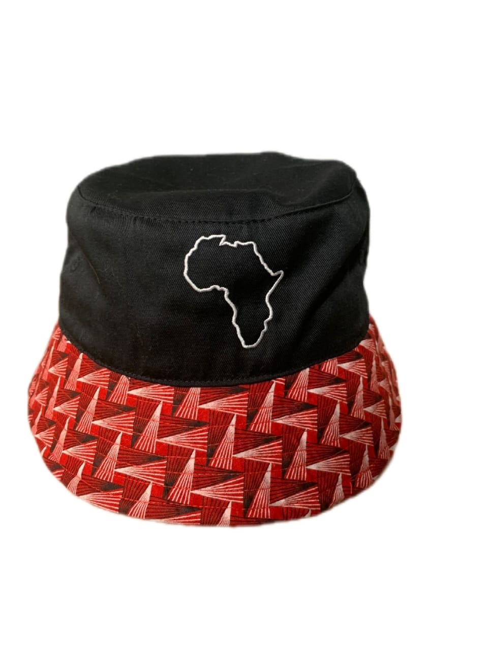 Africa Map Bucket Hat with Shwe Trim