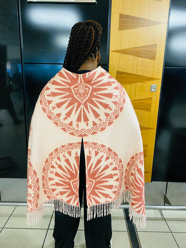 Babina Noko Baby Coral Shawl Poncho
