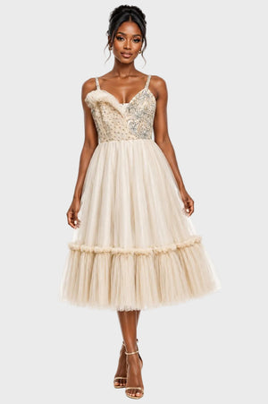 D.T Cream Dress