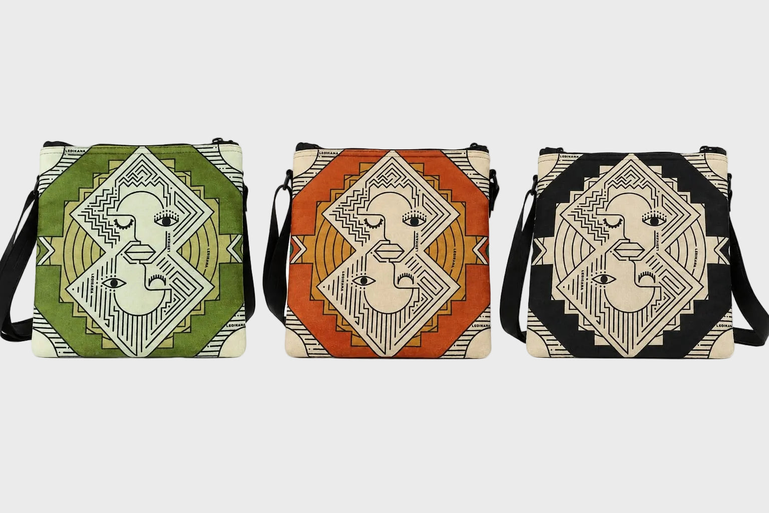 Africa Face Eco-Felt Sling Bag