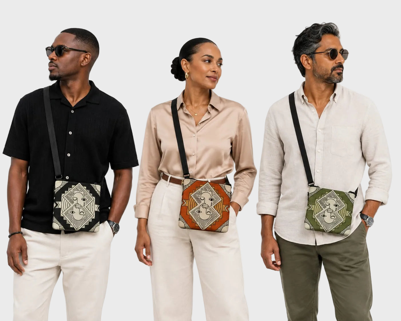 Africa Face Eco-Felt Sling Bag