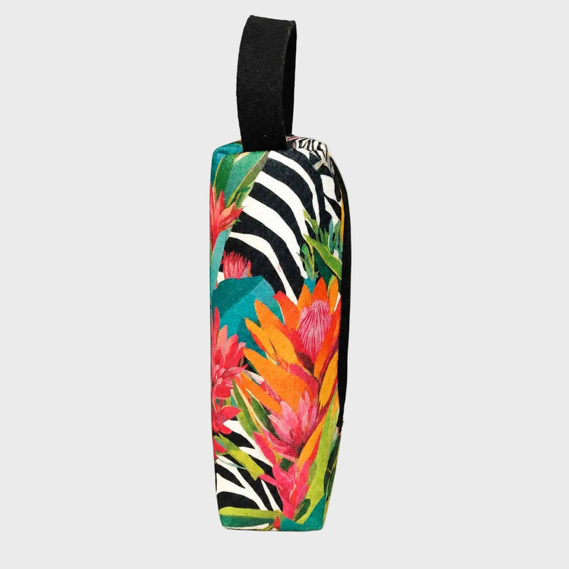 Floral Print Eco-Felt Champagne Bag
