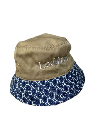 Africa Map Bucket Hat with Shwe Trim