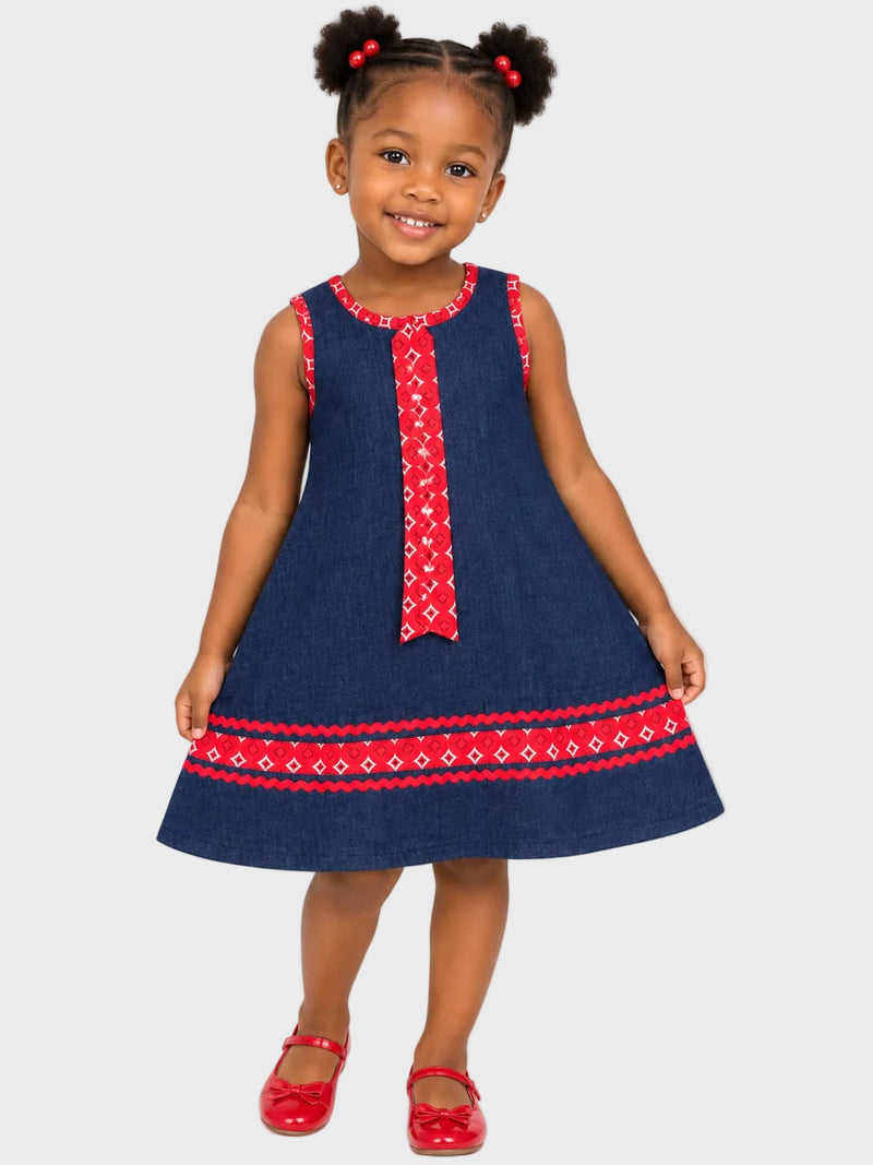 Kiddies Denim Sleeveless Dress