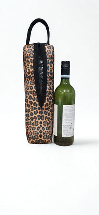 Leopard Print Eco-felt Champagne Bag