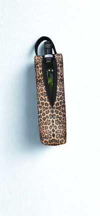 Leopard Print Eco-felt Champagne Bag