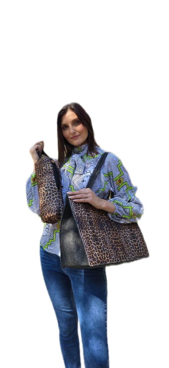 Leopard Print Eco-felt Tote Bag