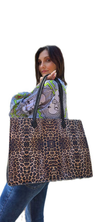 Leopard Print Eco-felt Tote Bag