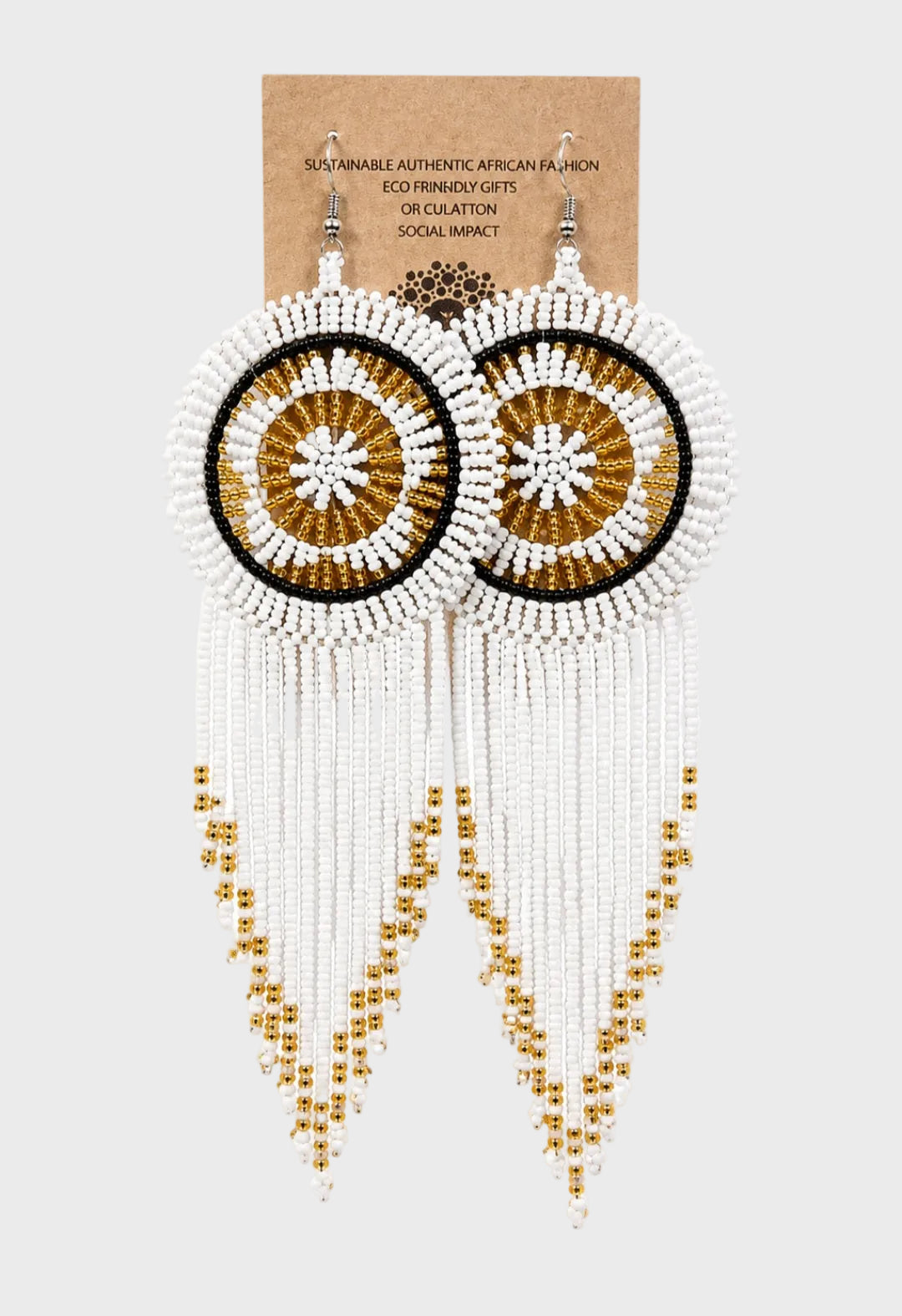 Zulu Beaded Long Tail Earrings