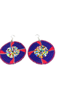 Masai Beaded Round Earrings