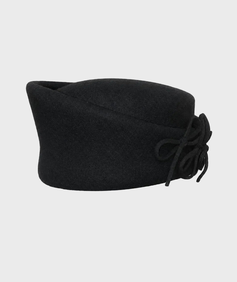 Felt Pillbox Hat with side Bow