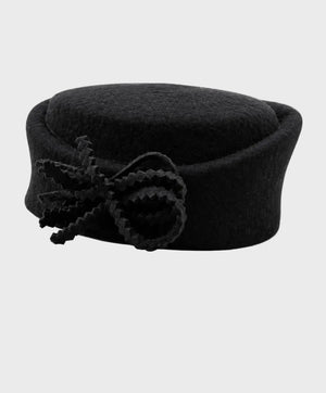 Felt Pillbox Hat with side Bow