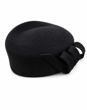 Felt Pillbox Hat with side Bow