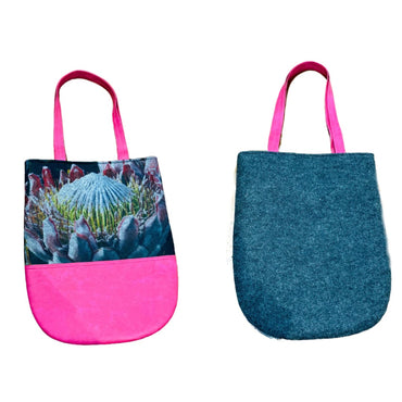 Protea Felt Tote Bag