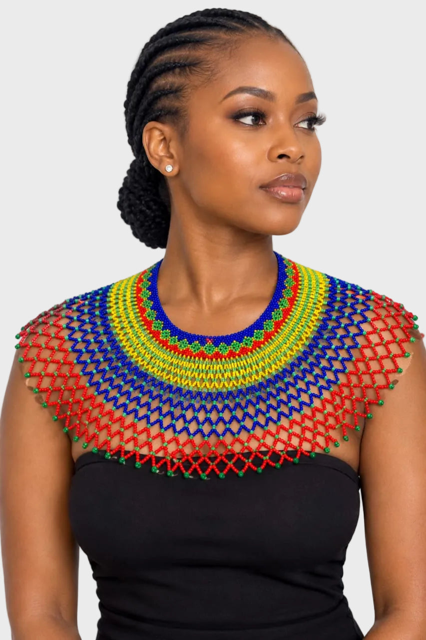 Run Collar Beaded Neckpiece- XL