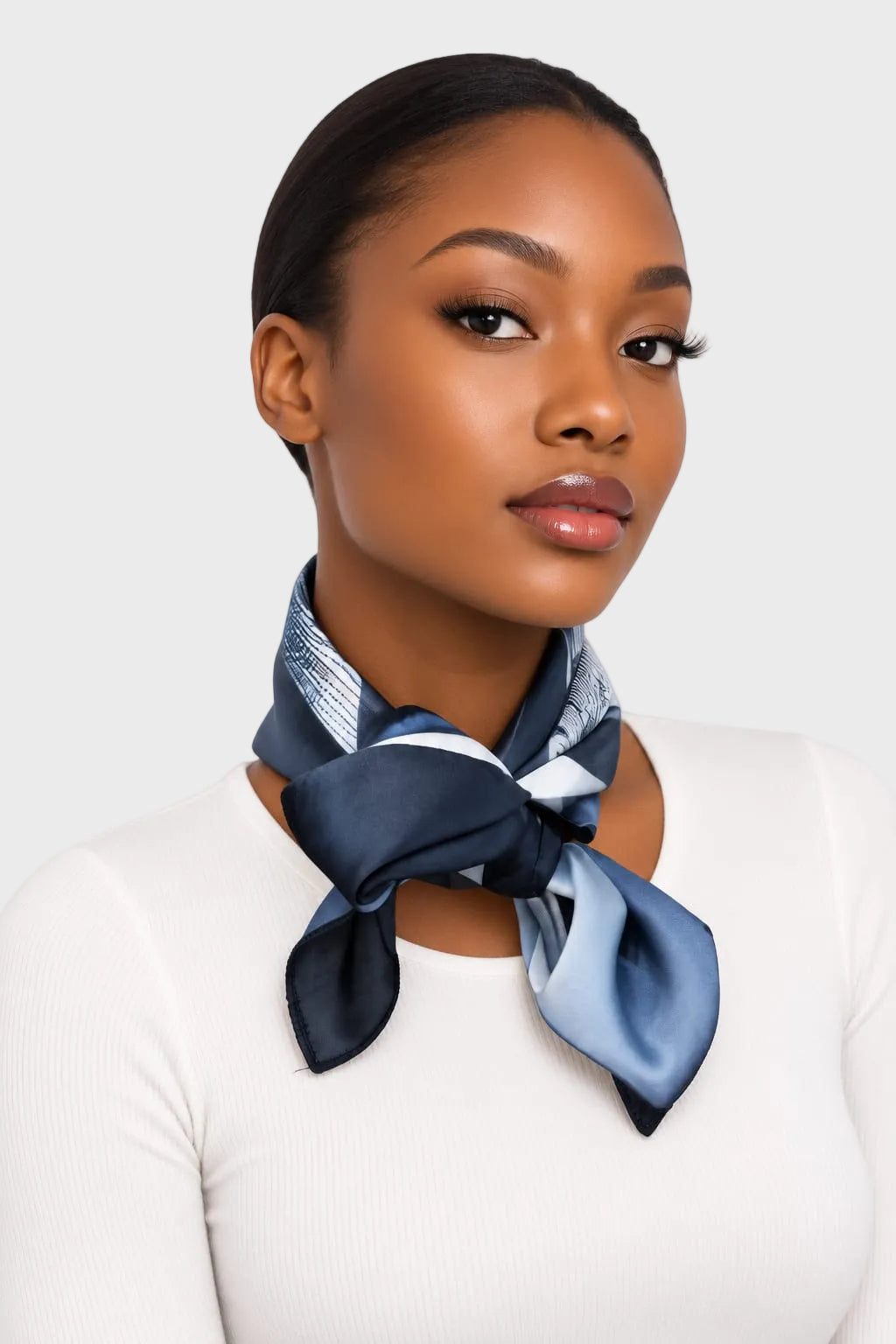 Satin Animal Print Scarf