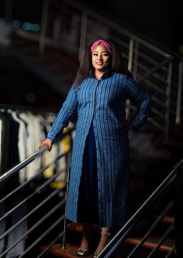 Shweshwe Long Shirt Dress