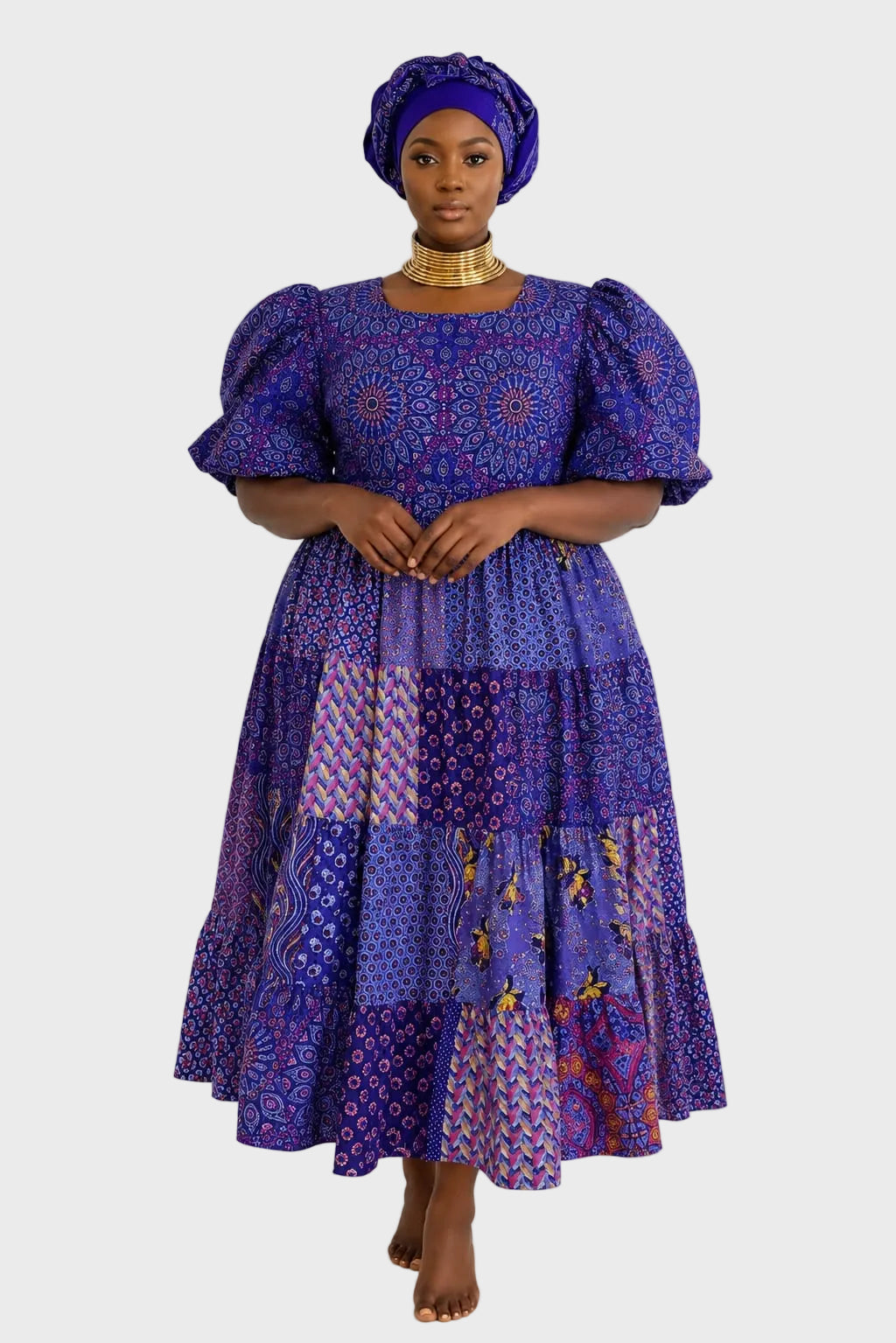 Shwe Patchwork Dress 40-46
