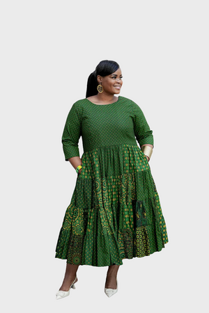 Shwe Patchwork Dress 40-46