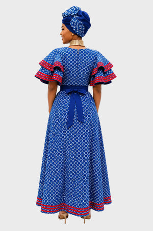 DT Shwe Peplum Sleeve 3pc Dress