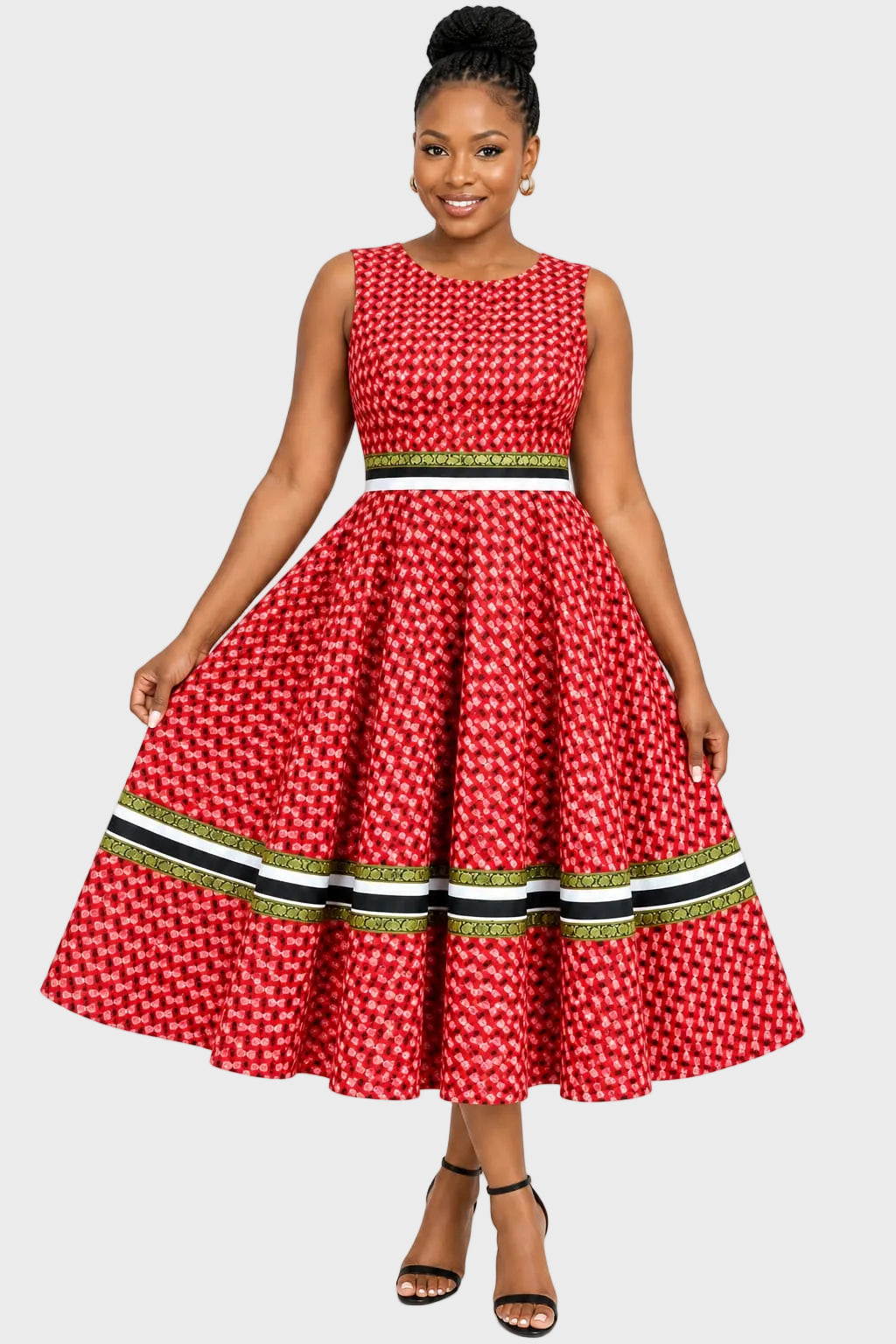 Shweshwe Sleeveless Dress