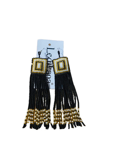 Zulu Long Tail Square Earrings