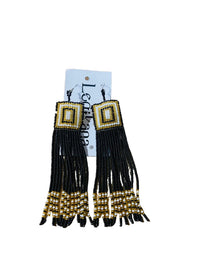 Zulu Long Tail Square Earrings