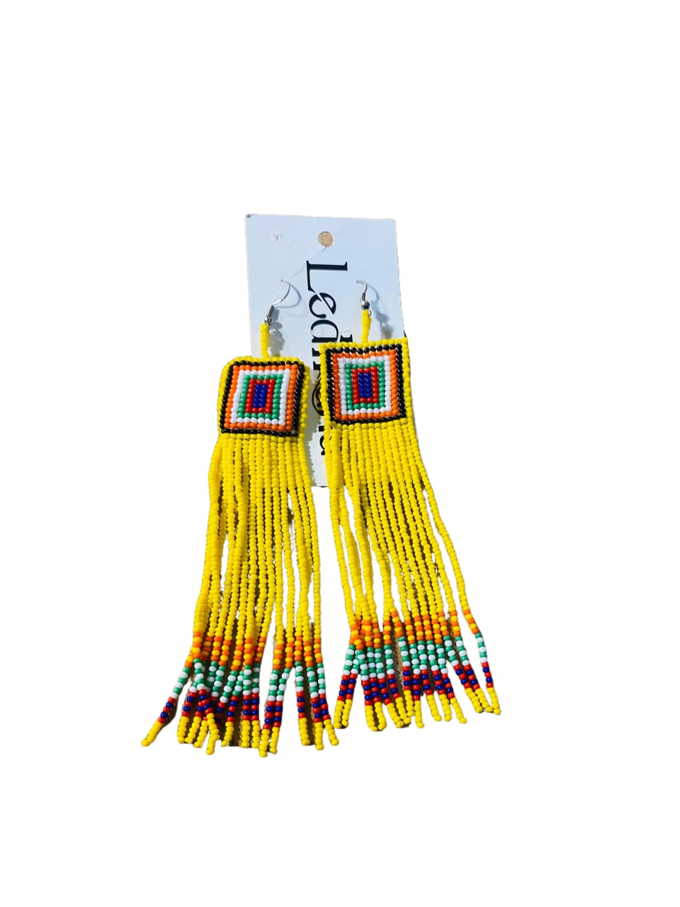 Zulu Long Tail Square Earrings