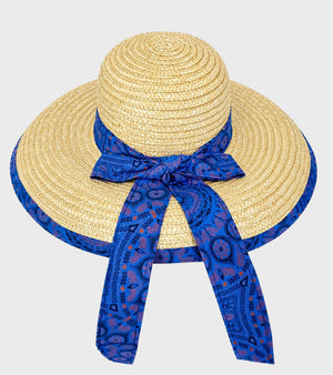 Sample Sale- Straw Hat with Shwe Trim
