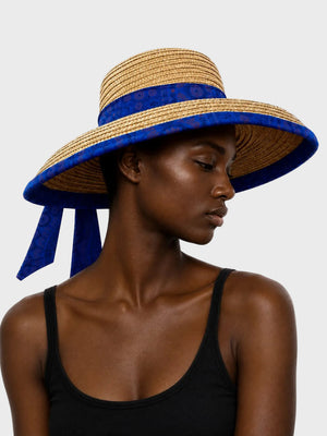 Sample Sale- Straw Hat with Shwe Trim