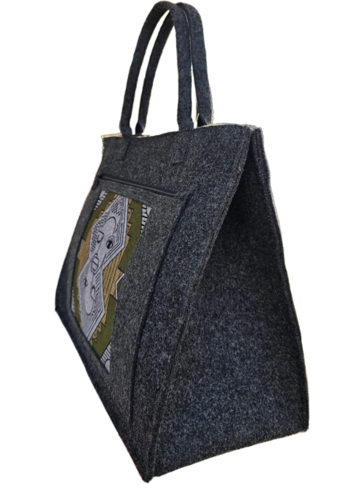 Africa Face Eco-felt Large Totebag
