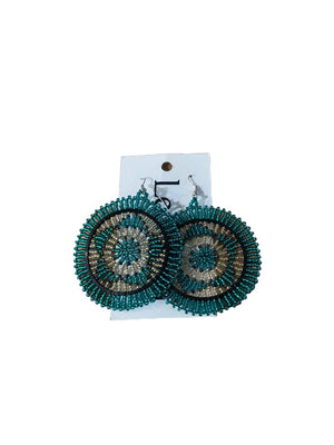 Zulu Beaded Round Earrings