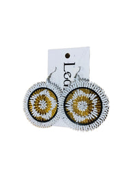 Zulu Beaded Round Earrings